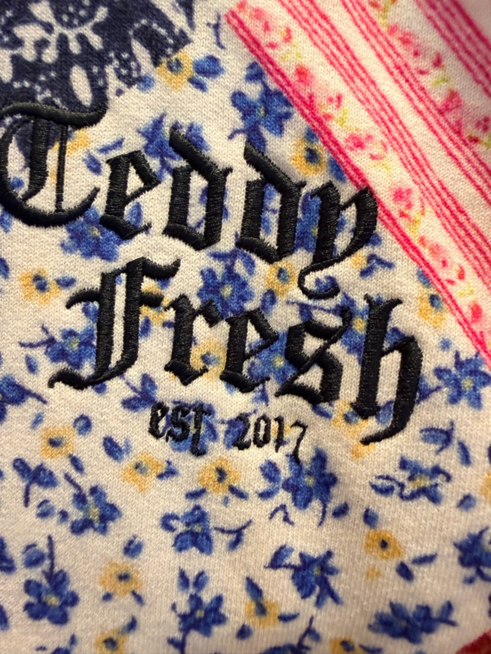 Teddy Fresh Multicolor Patchwork Polka Dot & Floral Hoodie - Picture 2 of 4